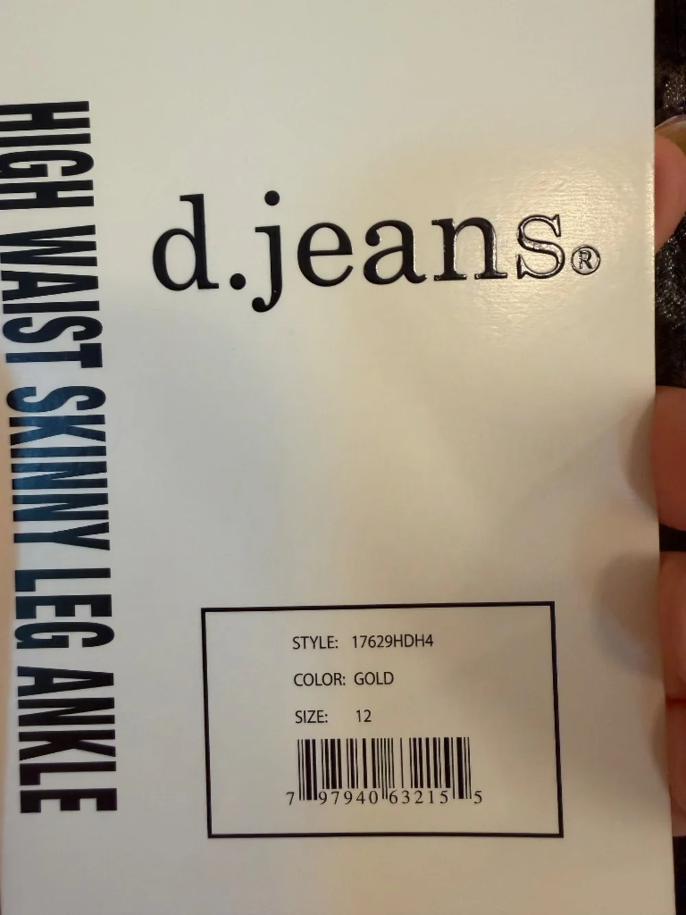 d. jeans navy and gold jeans size 12 NWT - Picture 5 of 7